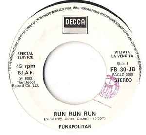 Funkapolitan - Run Run Run / Really Saying Something album cover