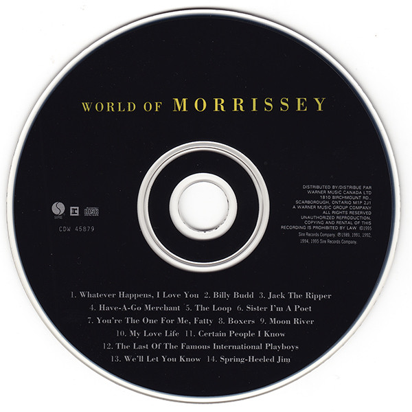 Morrissey – World Of Morrissey (1995, Vinyl) - Discogs