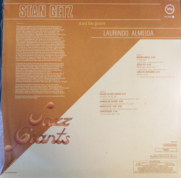 télécharger l'album Stan Getz, Laurindo Almeida - Jazz Giantz