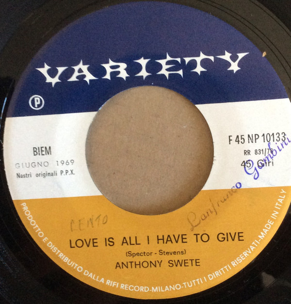 baixar álbum Yerry Walsh Anthony Swete - Tomorrow Tomorrow Love Is All I Have To Give