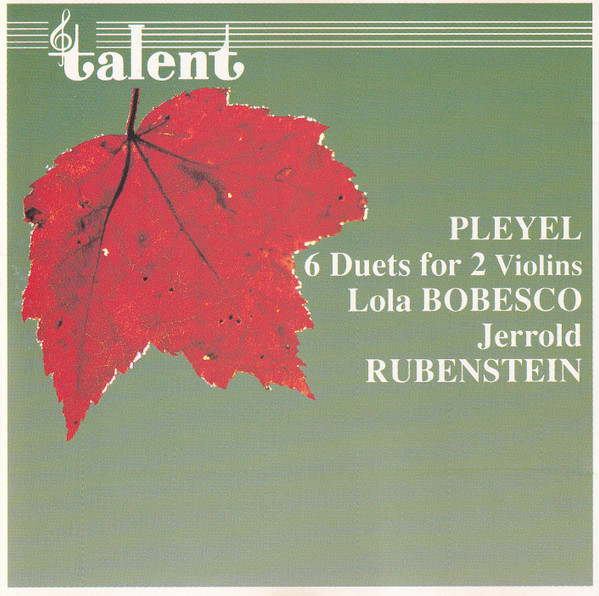 ベルギーLP Lola Bobesco， Jerrold Rubenstein Ignace-joseph Pleyel