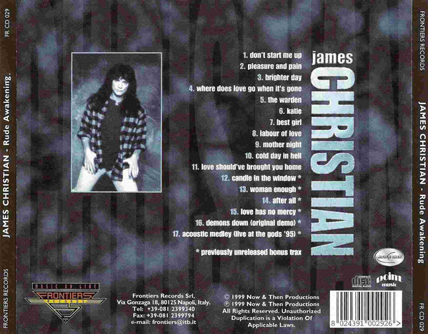 James Christian – Rude Awakening (1999, CD) - Discogs