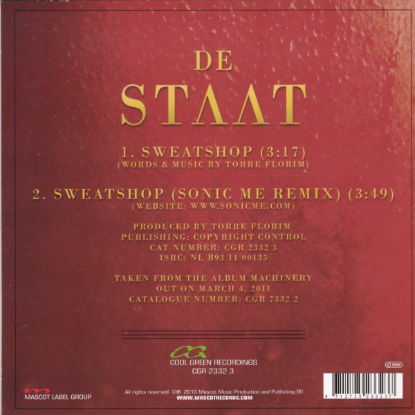 Album herunterladen De Staat - Sweatshop