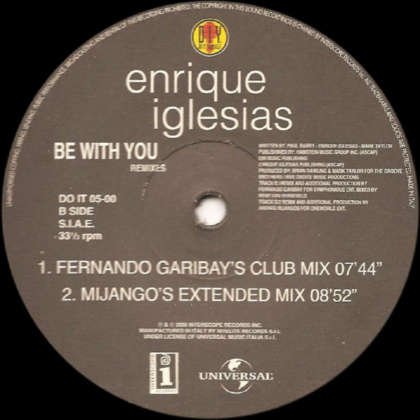 Enrique Iglesias - Be With You, Releases