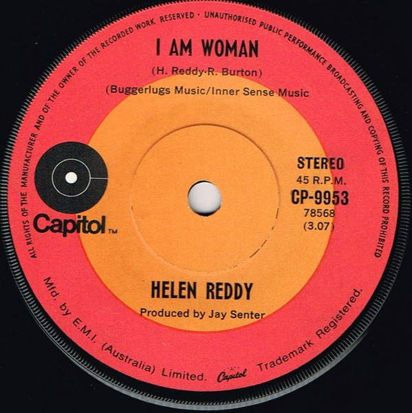 Helen Reddy – I Am Woman (1972, Winchester Pressing, Vinyl) - Discogs