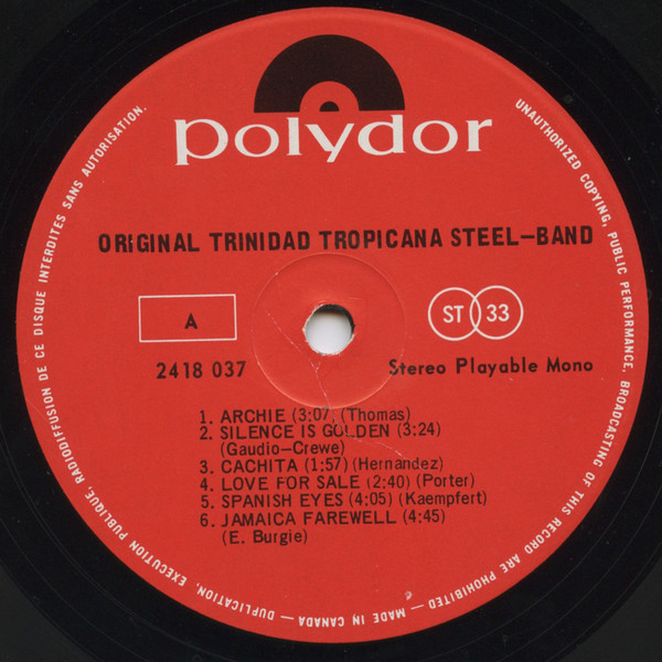 Album herunterladen Original Trinidad Tropicana Steel Band - Original Trinidad Tropicana Steel Band