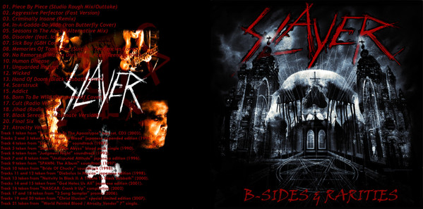 Slayer B Sides Rarities 2013 CD Discogs