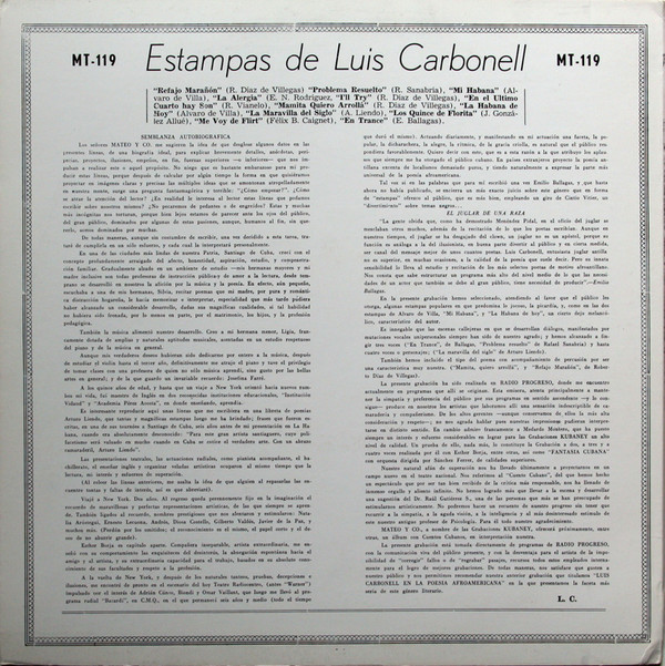 descargar álbum Luis Carbonell - Estampas De Luis Carbonell