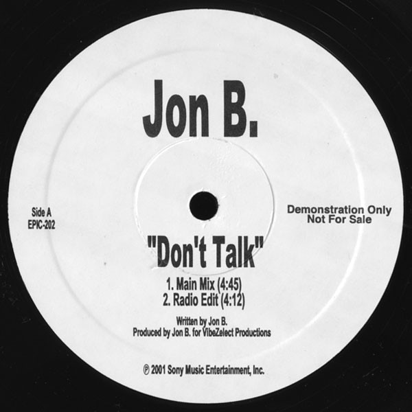 Jon B - Don't Talk | Releases | Discogs