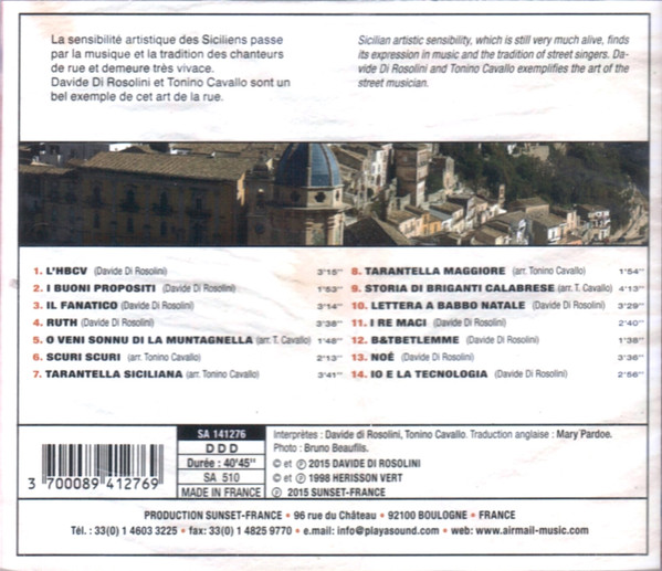 last ned album Davide Di Rosolini, Tonino Cavallo - Sicile Sicilia