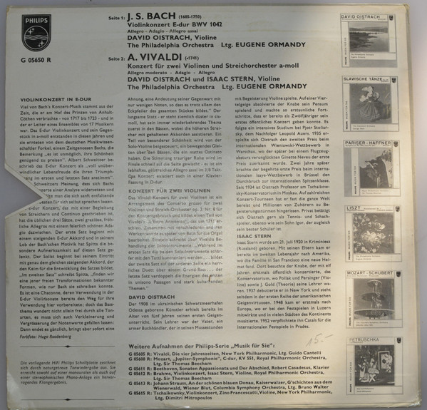 last ned album David Oistrach, Isaac Stern - Violinekonzert E dur Konzert für zwei Violinen und Streichorchester a moll