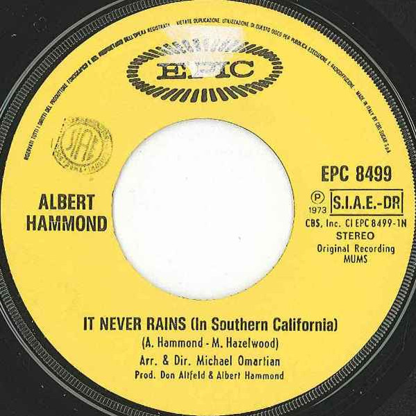 Albert Hammond – It Never Rains (In Southern California) (1973