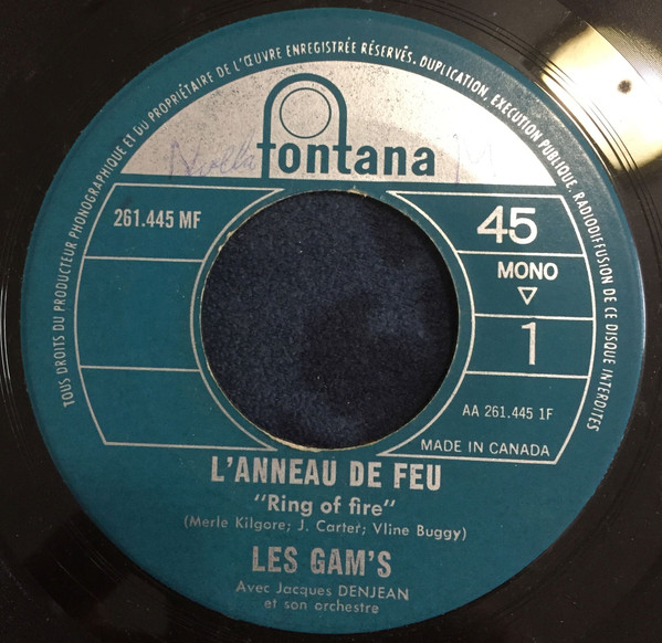 lataa albumi Les Gam's - LAnneau De Feu LEte Reviendra