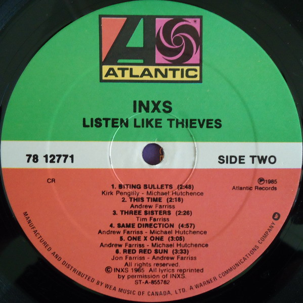 INXS - Listen Like Thieves | Atlantic (78 12771) - 4