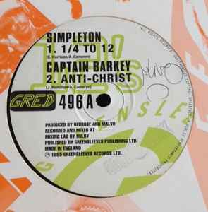 Simpleton - 1/4 To 12 / Anti-Christ album cover