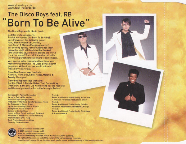 last ned album The Disco Boys Feat RB - Born To Be Alive