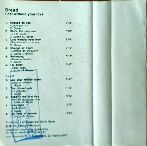 Bread – Lost Without Your Love Lyrics
