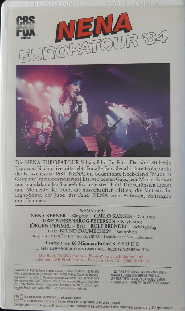 last ned album Nena - Europatour 84