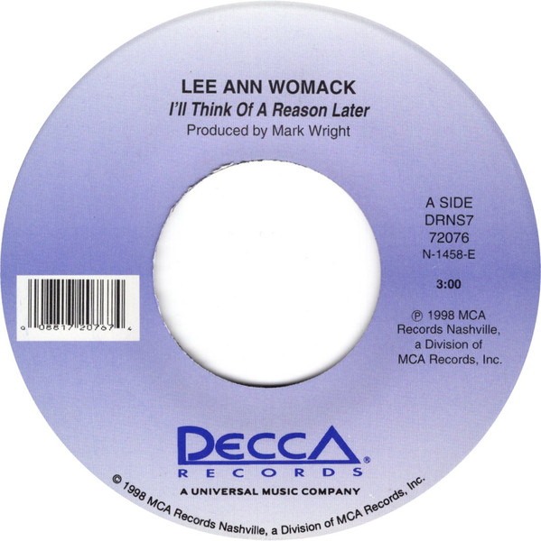 Lee Ann Womack – I'll Think Of A Reason Later (1998, Vinyl) - Discogs