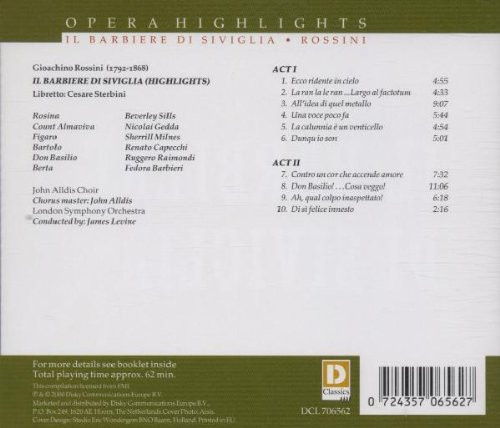 Album herunterladen Gioacchino Rossini, Beverley Sills, Nicolai Gedda - Il Barbiere Di Siviglia