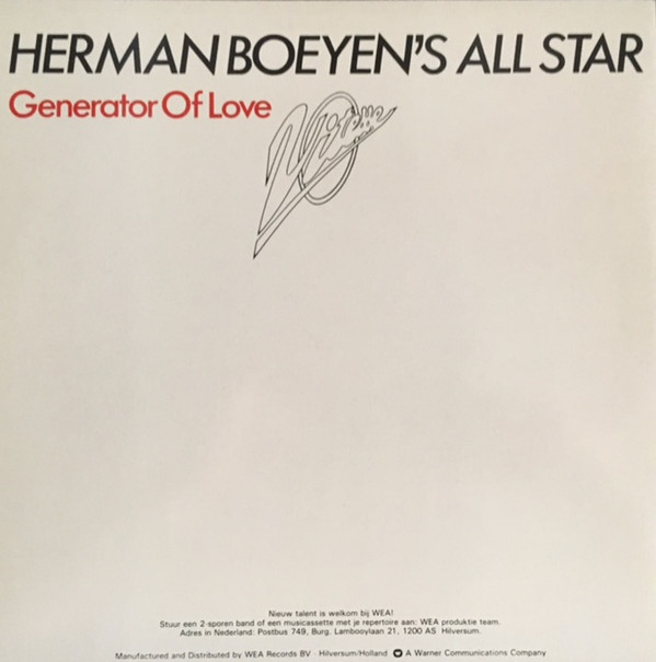 ladda ner album Herman Boeyen's All Star Vitesse - Generator Of Love