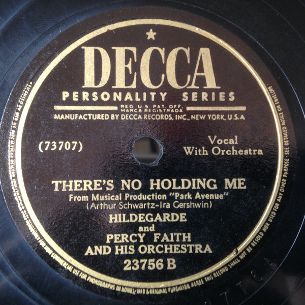 baixar álbum Hildegarde And Percy Faith And His Orchestra - Ill Close My Eyes Theres No Holding Me