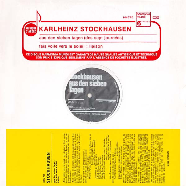 lataa albumi Karlheinz Stockhausen Musique Vivante, Diego Masson - Aus Den Sieben Tagen