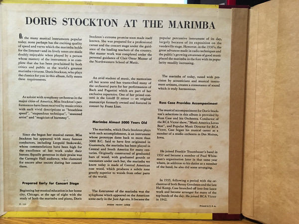 last ned album Doris Stockton With Russ Case And His Orchestra - Marimba Classics