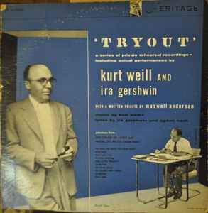 Kurt Weill - 'Tryout' album cover