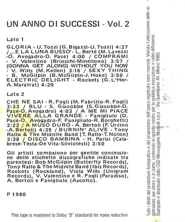 last ned album Various - Un Anno Di Successi Vol2