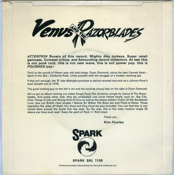 télécharger l'album Venus & The Razorblades - Workin Girl