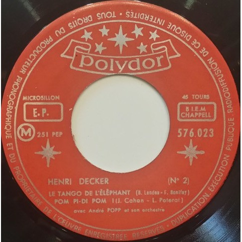 télécharger l'album Henri Decker - 2 Le Tango De LElephant
