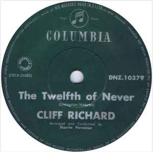 Cliff Richard - The Twelfth Of Never album cover