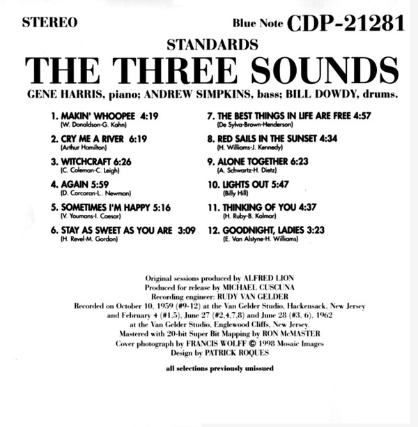 télécharger l'album The Three Sounds - Standards