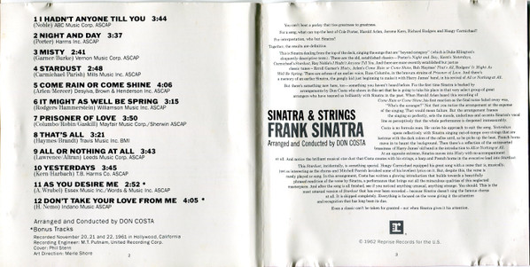 Album herunterladen Frank Sinatra - Sinatra Strings