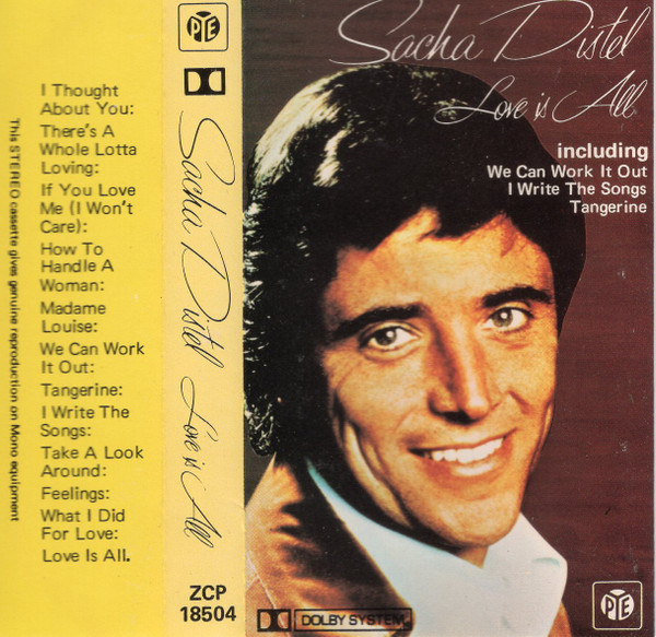 Sacha Distel – Love Is All (1976, Dolby, Cassette) - Discogs