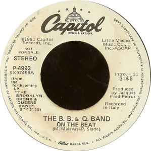 The B.B. & Q. Band – On The Beat (1981, Vinyl) - Discogs