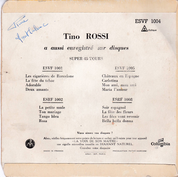 ladda ner album Tino Rossi - Oh Mon Papa