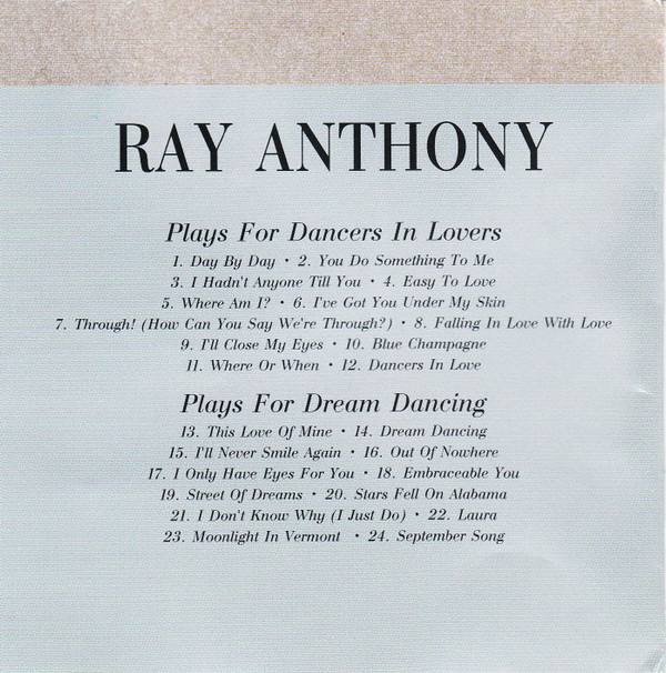 lataa albumi Ray Anthony - Plays For Dancers In Love Plays For Dream Dancing