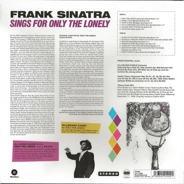 Frank Sinatra - Frank Sinatra Sings For Only The Lonely | WaxTime (771743) - 2