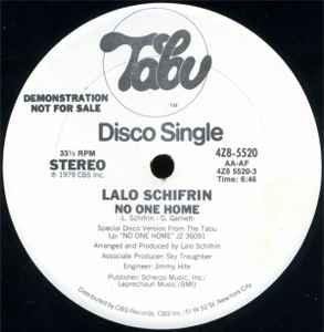 Lalo Schifrin - No One Home album cover