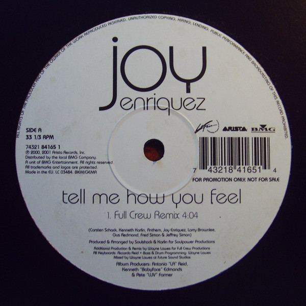 Joy Enriquez – Tell Me How You Feel (2001, Vinyl) - Discogs