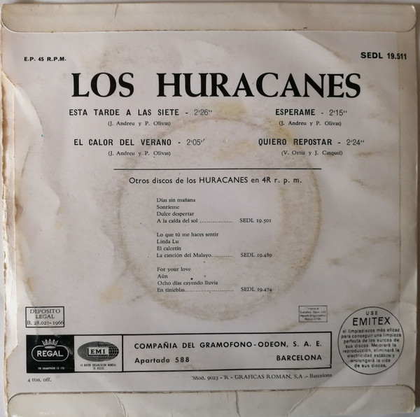 Album herunterladen Los Huracanes - Esta Tarde A Las 7