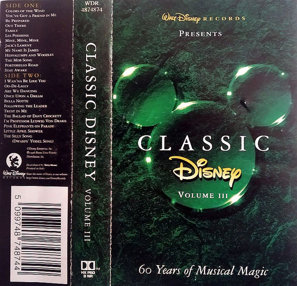 Classic Disney Volume III (1996, Dolby HX Pro S NR, Cassette 