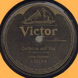 Irving Kaufman - California And You / On The Banks Of The Brandywine album cover