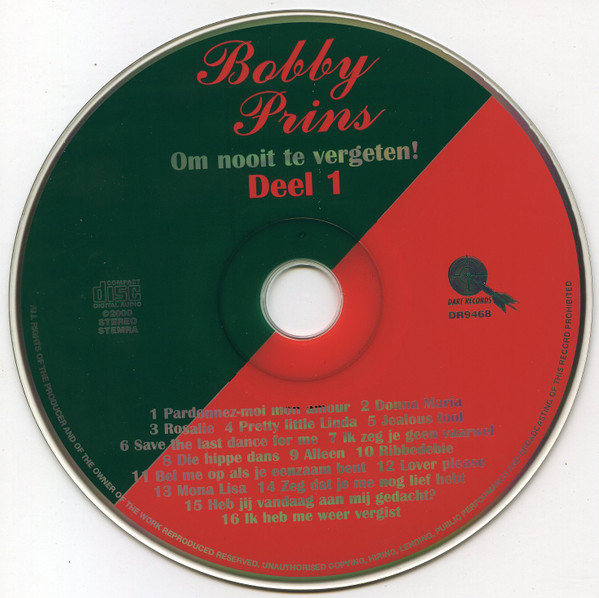 last ned album Bobby Prins - Om Nooit Te Vergeten Deel 1