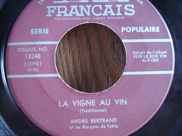 télécharger l'album Andre Bertrand - Le Joyeux Promeneur La Vigne Au Vin