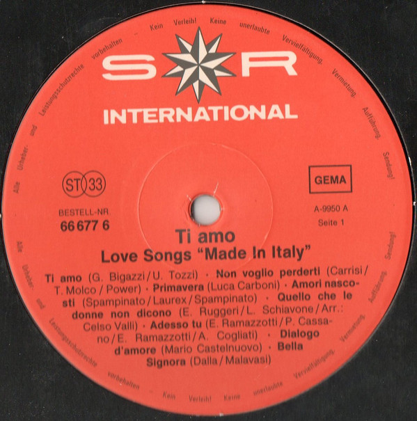 baixar álbum Various - Ti Amo Love Songs Made In Italy