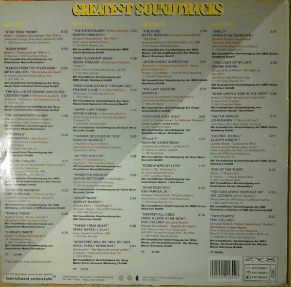 last ned album Various - Greatest Soundtracks 36 Berühmte Filmmelodien