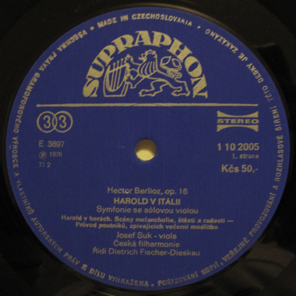 baixar álbum Hector Berlioz Josef Suk, Česká Filharmonie, Dietrich FischerDieskau - Harold V Itálii